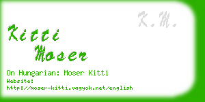 kitti moser business card